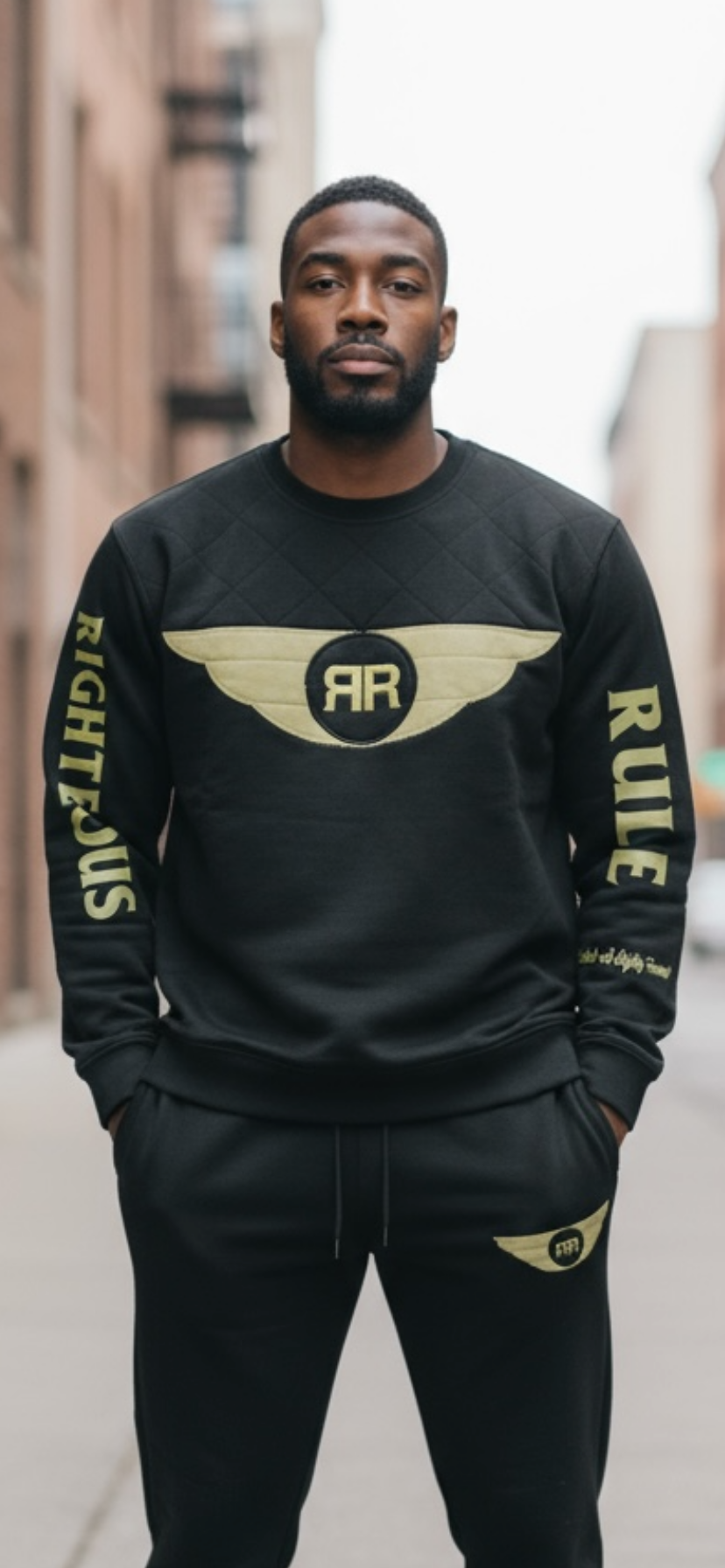 Righteous Rule “Holy Wings” Crewneck Sweatsuit. - RIGHTEOUS RULE