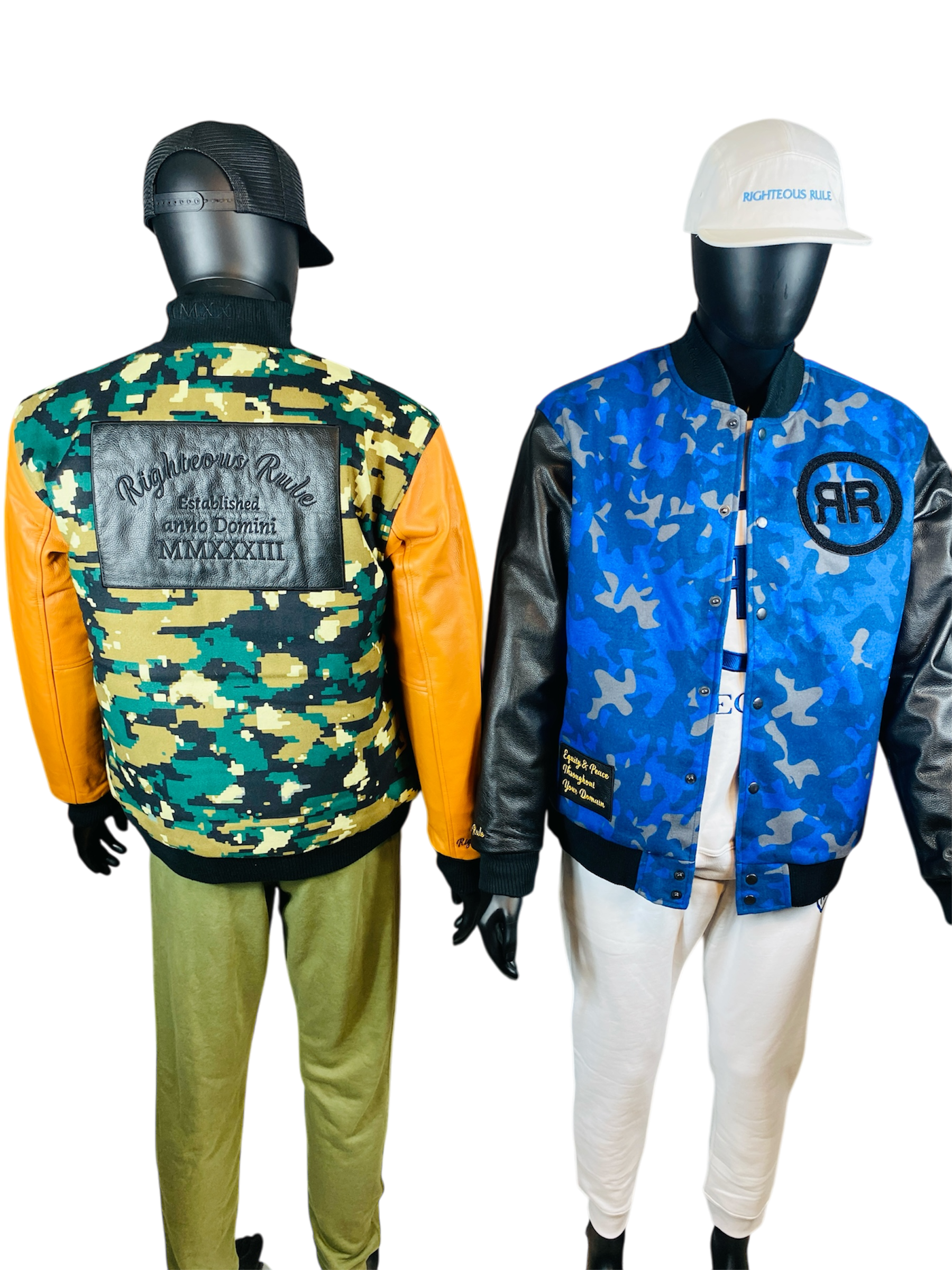 Righteous Rule "Flagship 1 Camouflage" Varsity Jacket. - RIGHTEOUS RULE