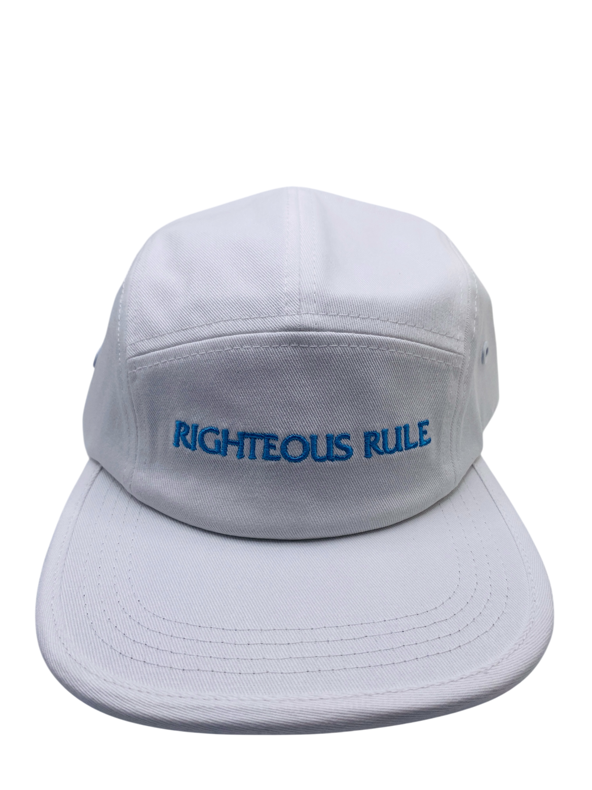 Righteous Rule White Five Panel Cap - RIGHTEOUS RULE