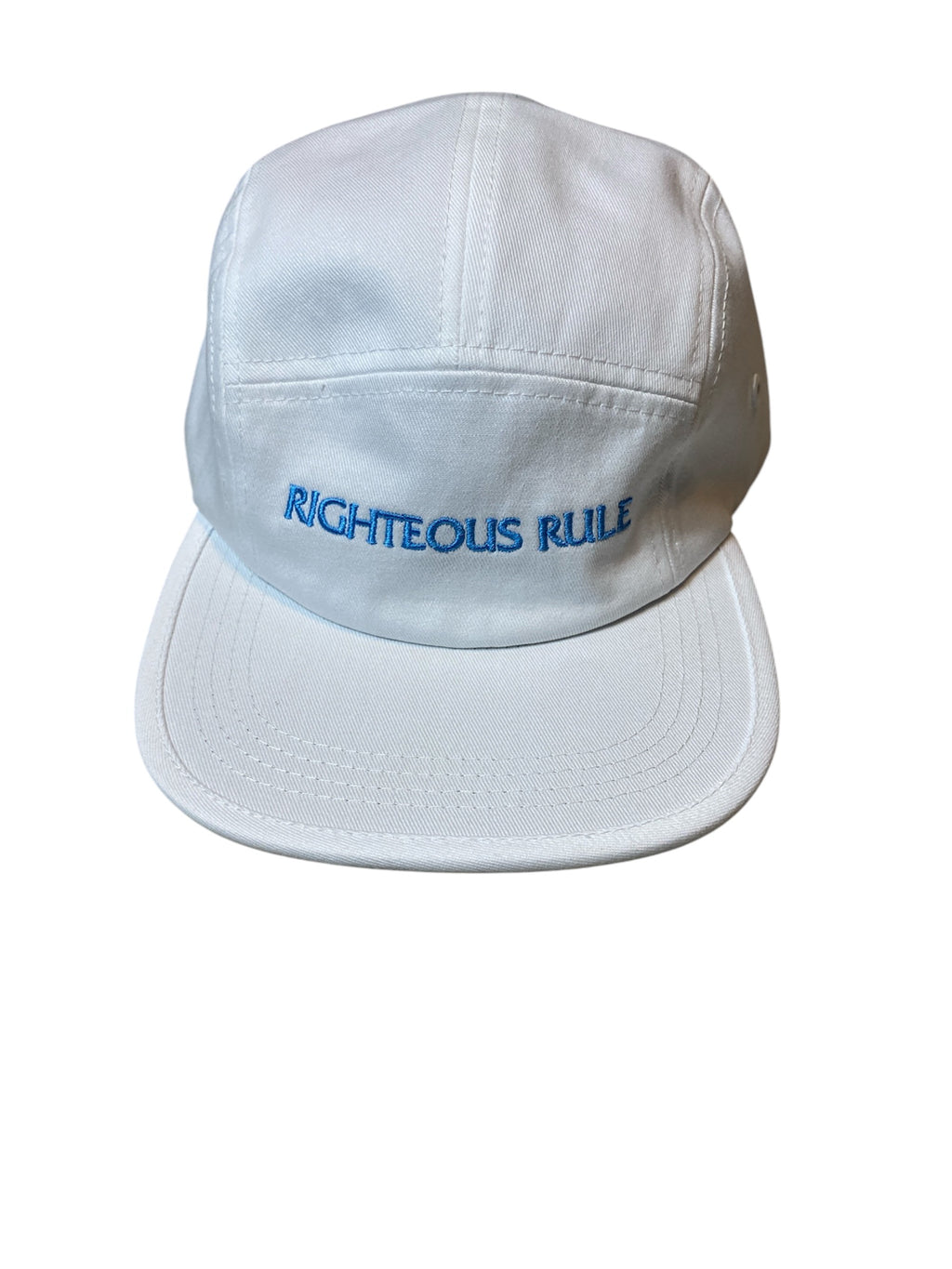 Righteous Rule White Five Panel Cap - RIGHTEOUS RULE