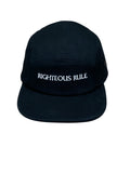 Righteous Rule Black Five Panel Cap - RIGHTEOUS RULE