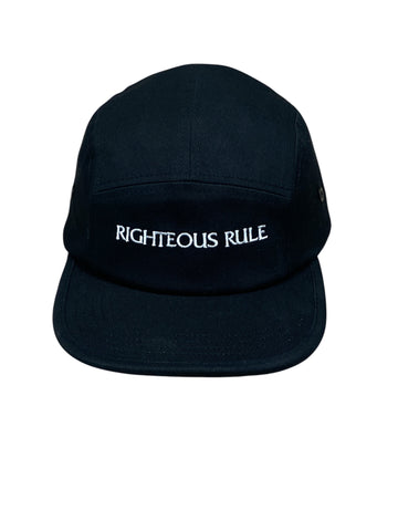 Righteous Rule Black Five Panel Cap - RIGHTEOUS RULE