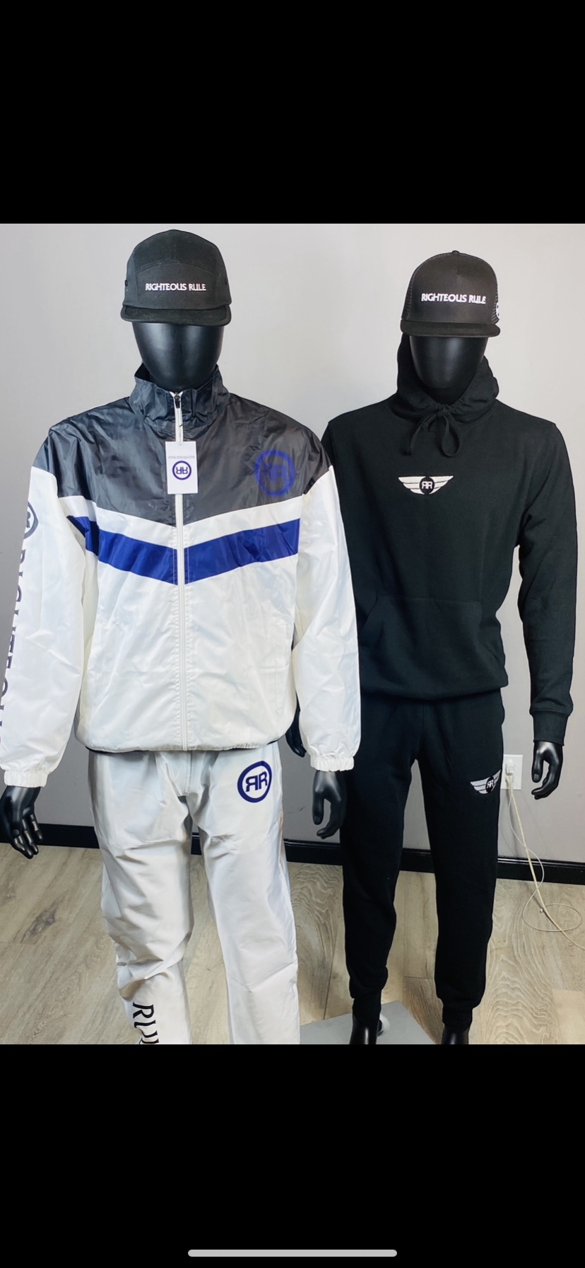 Tracksuit white/black - RIGHTEOUS RULE