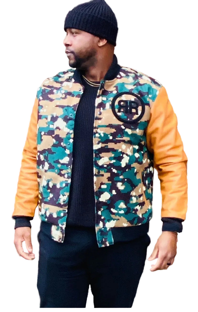 Righteous Rule "Flagship 1 Camouflage" Varsity Jacket. - RIGHTEOUS RULE