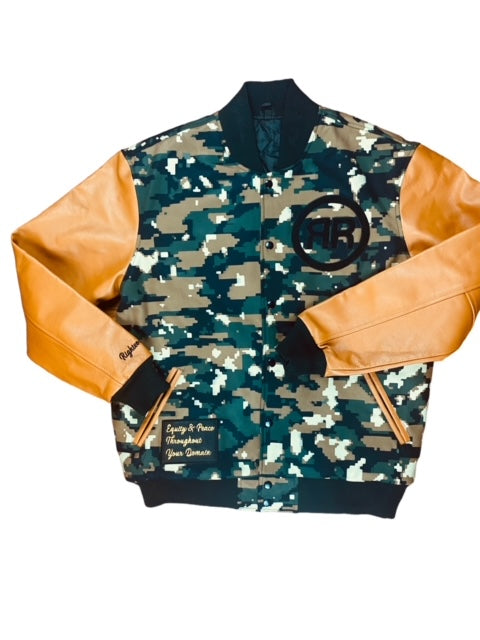 Righteous Rule "Flagship 1 Camouflage" Varsity Jacket. - RIGHTEOUS RULE