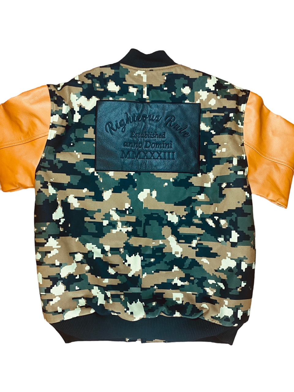 Righteous Rule "Flagship 1 Camouflage" Varsity Jacket. - RIGHTEOUS RULE
