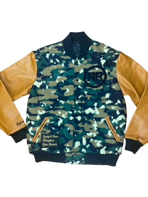 Righteous Rule "Flagship 1 Camouflage" Varsity Jacket. - RIGHTEOUS RULE