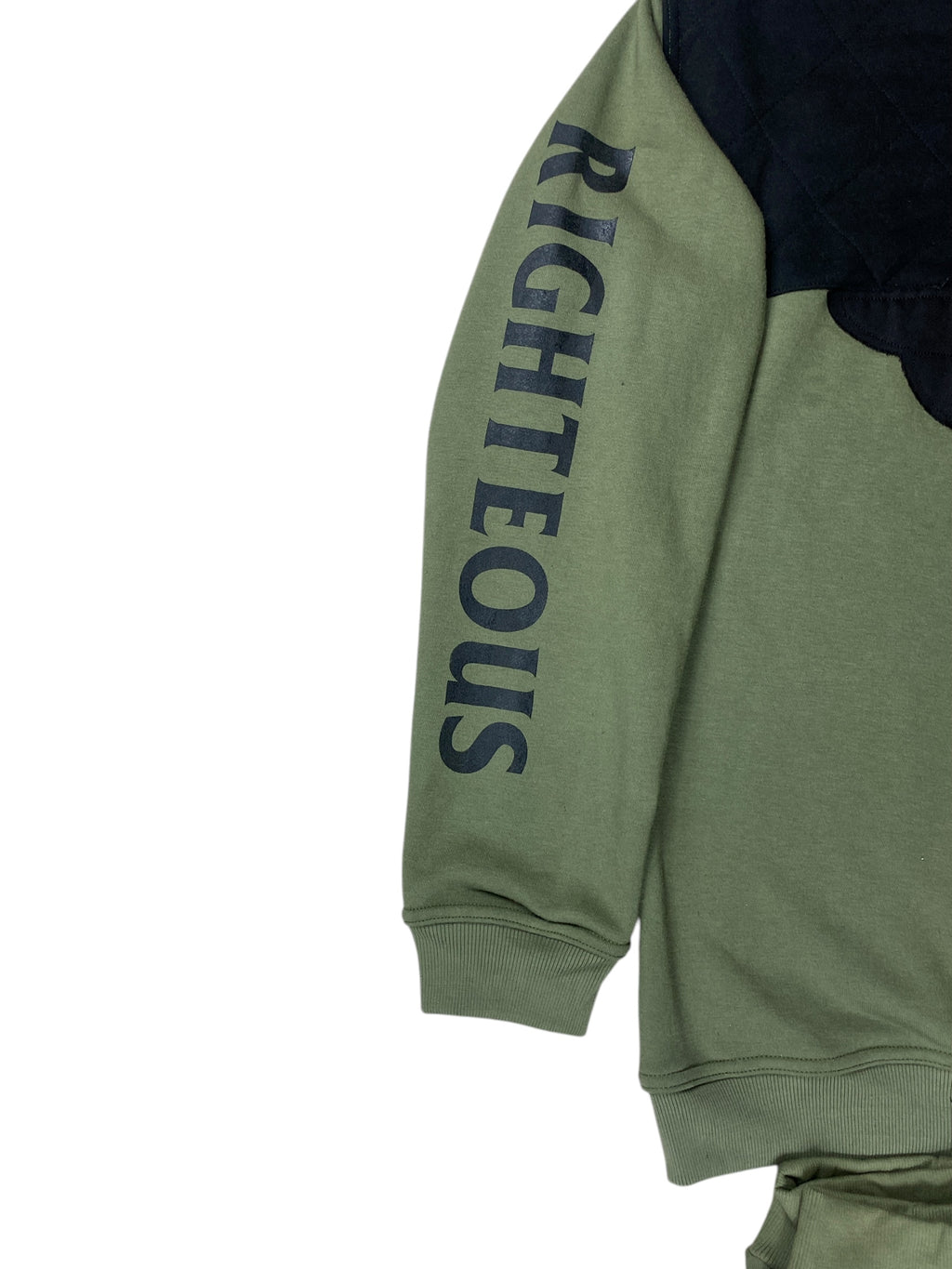 Righteous Rule Holy Wings Olive Green Crewneck Sweatsuit - RIGHTEOUS RULE