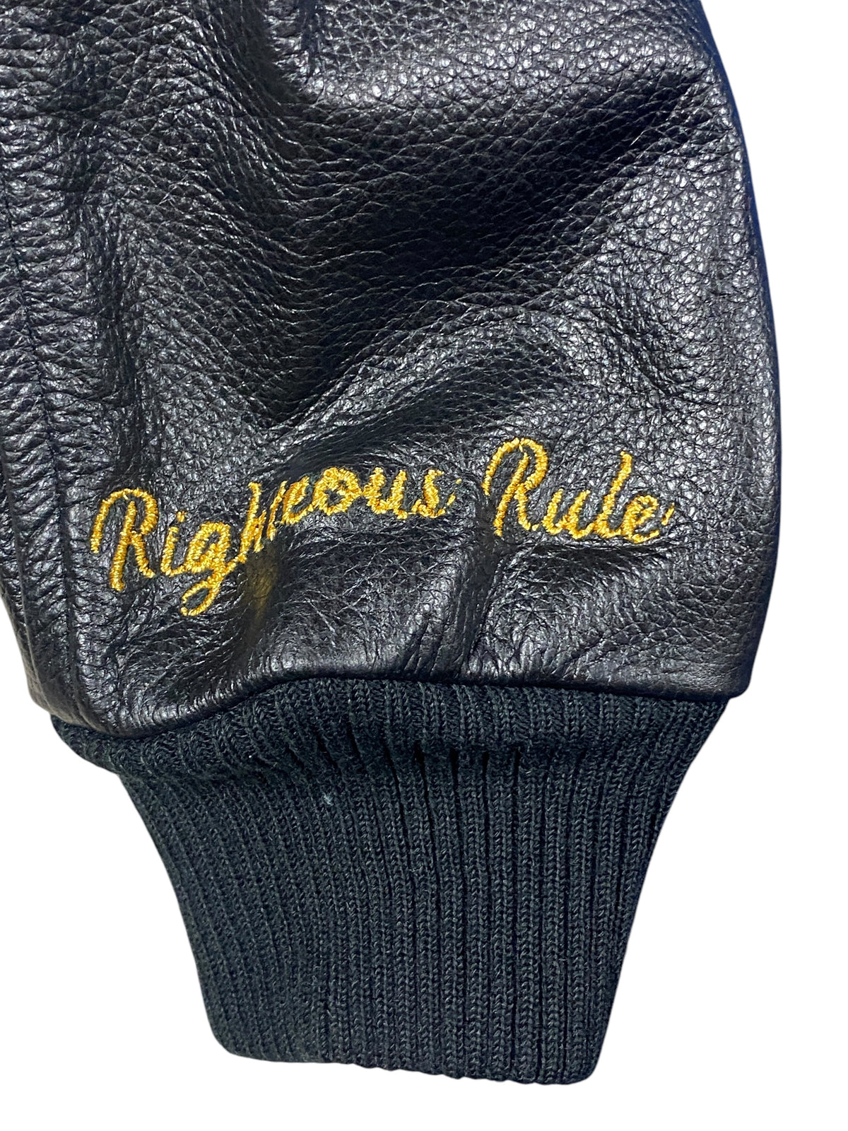 Camouflage/ Black Varsity Jacket - RIGHTEOUS RULE