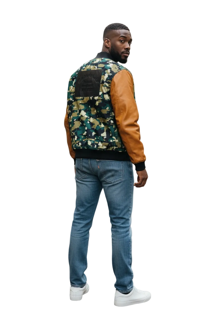 Righteous Rule "Flagship 1 Camouflage" Varsity Jacket. - RIGHTEOUS RULE