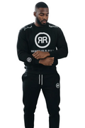 Black/White Heavyweight Circle Logo Sweatsuit - RIGHTEOUS RULE