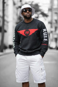 Holy Wing Distressed Logo Sweatshirt bk/red - RIGHTEOUS RULE