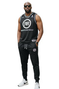 Circle Logo Premium Cotton Fleece Sweatpants Black - RIGHTEOUS RULE