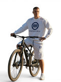 Circle Logo Premium Cotton Fleece Sweatshirt WH/BL - RIGHTEOUS RULE