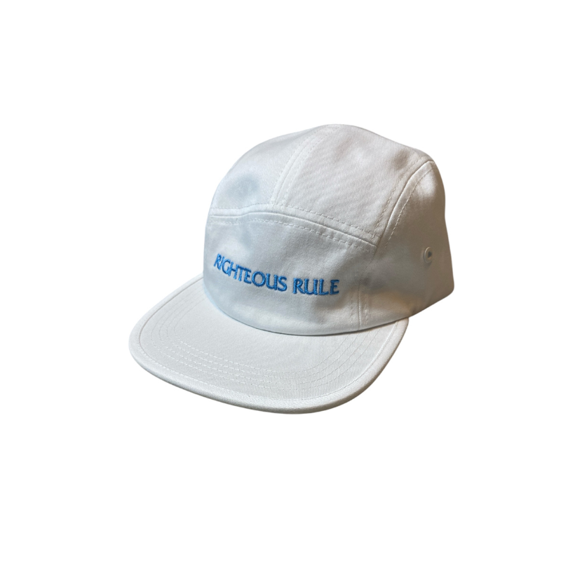 Righteous Rule White Five Panel Cap - RIGHTEOUS RULE