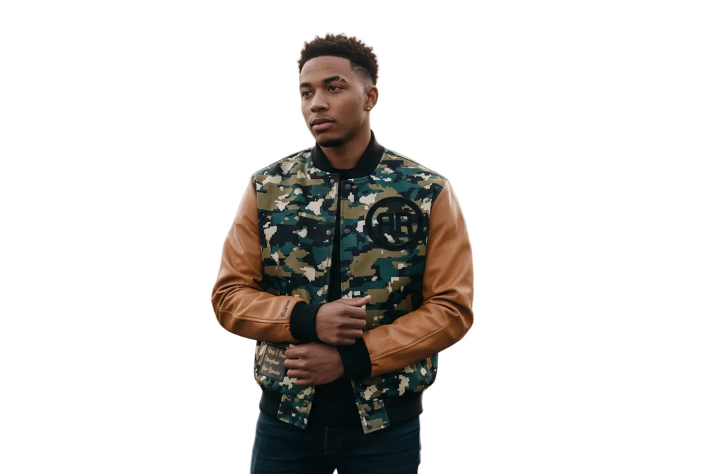 Righteous Rule "Flagship 1 Camouflage" Varsity Jacket. - RIGHTEOUS RULE