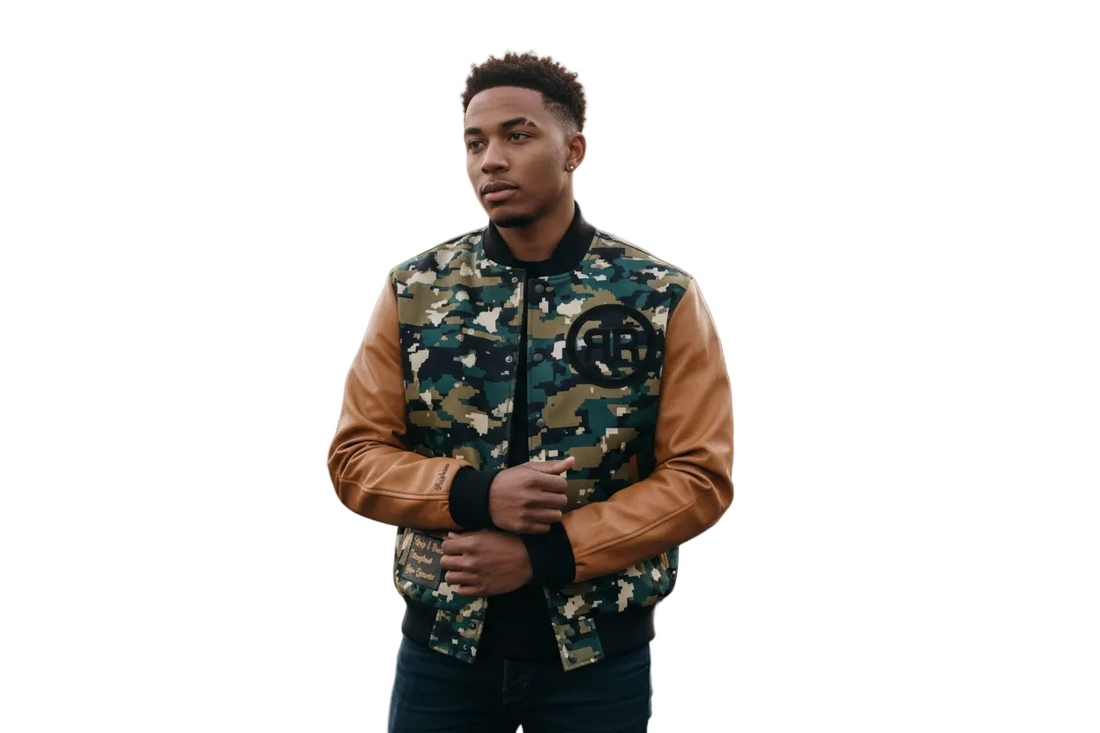 Righteous Rule "Flagship 1 Camouflage" Varsity Jacket. - RIGHTEOUS RULE